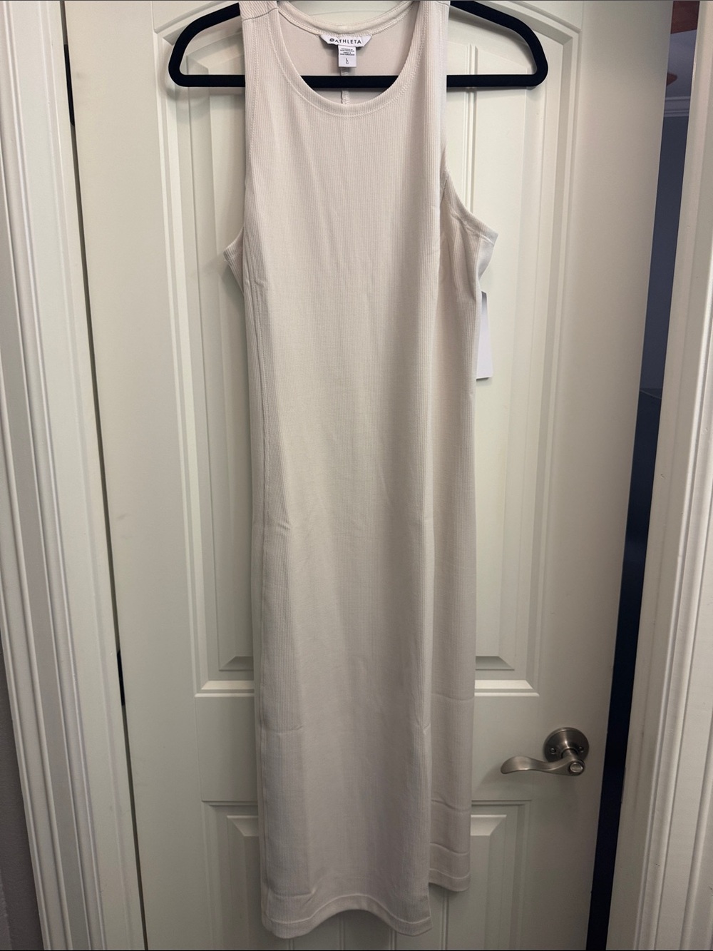 Athleta Cream Sleeveless Maxi Tank Dress, New, L